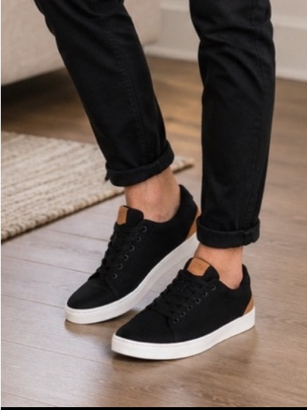 TOMS Men’s TRVL Lite 2.0 Black Canvas Sneakers NWT Size 9.5